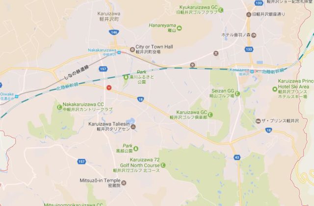 Map of Karuizawa Japan