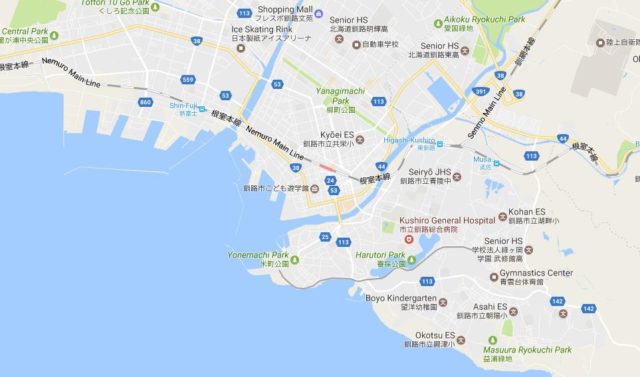Map of Kushiro Japan