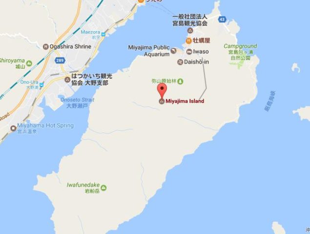 Map of Miyajima Japan