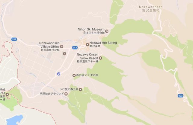 Map of Nozawa Japan