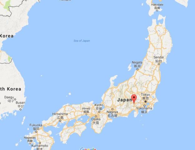 Location of Fujikawaguchiko on map Japan
