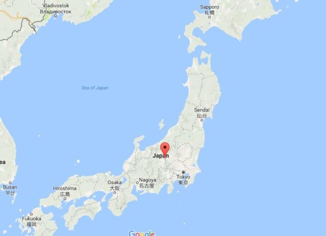 Location of Karuizawa on map Japan