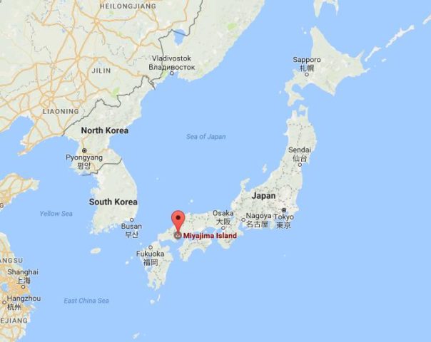 Location Miyajima on map Japan