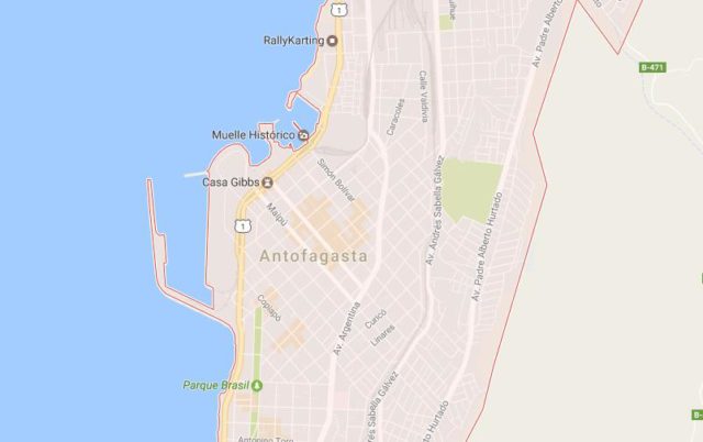 Map of Antofagasta Chile