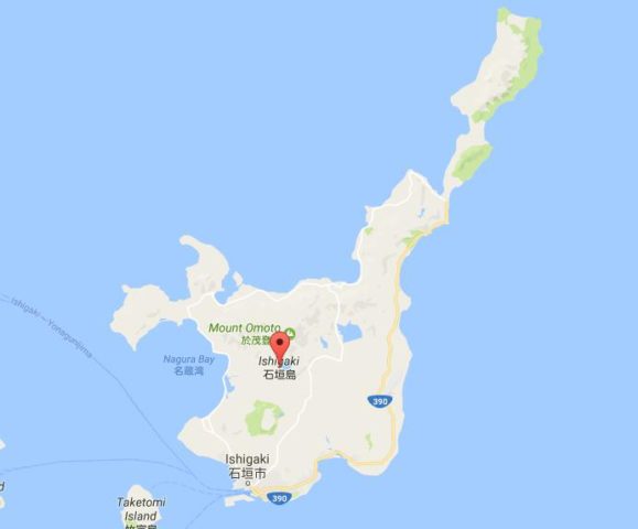 Map of Ishigaki Island Japan