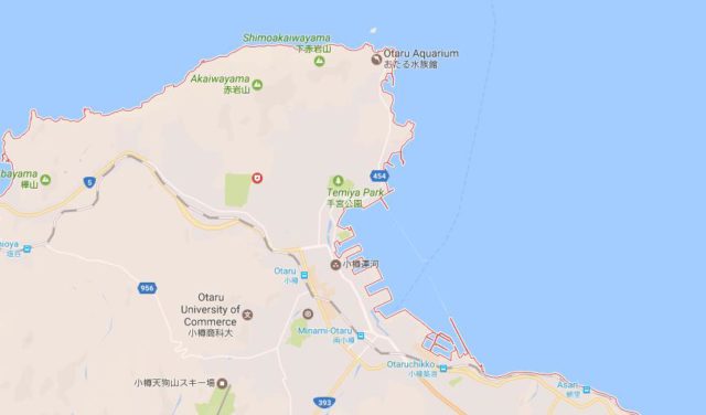 Map of Otaru Japan