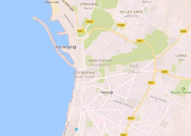 Map of Safi Morocco