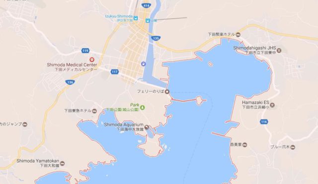 Map of Shimoda Japan