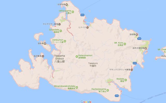 Map of Taketomi Japan