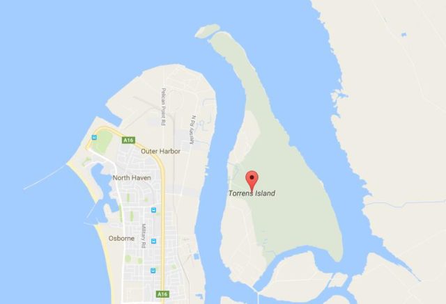 Map of Torrens Island Australia