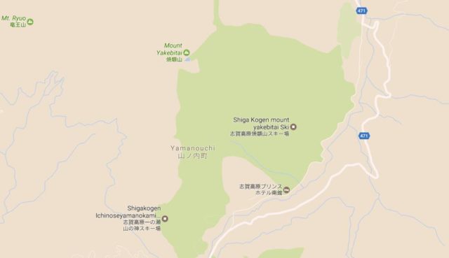 Map of Yamanouchi Japan