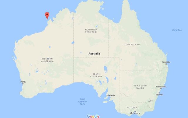 Location of Lacepede Islands on map Australia