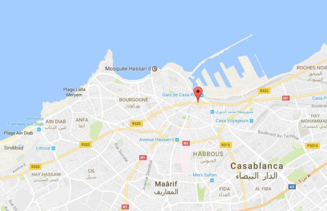 Location of Boulevard des FAR on map of Casablanca