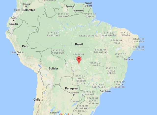 Location Chapada dos Guimarães on map Brazil