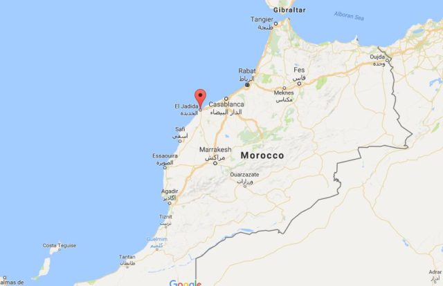 Location of El Jadida on map Morocco
