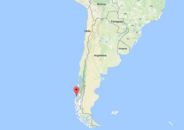 Location of Fjordland on map Chile
