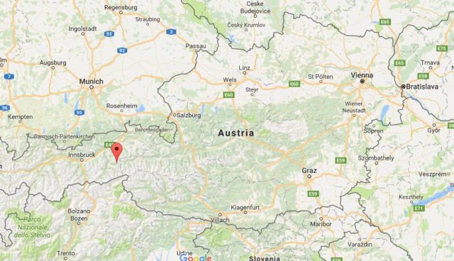 Location Gerlos on map Austria