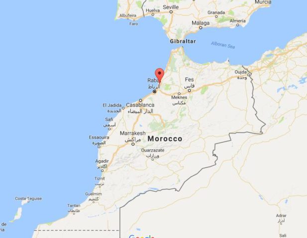 Location Kenitra on map Morocco