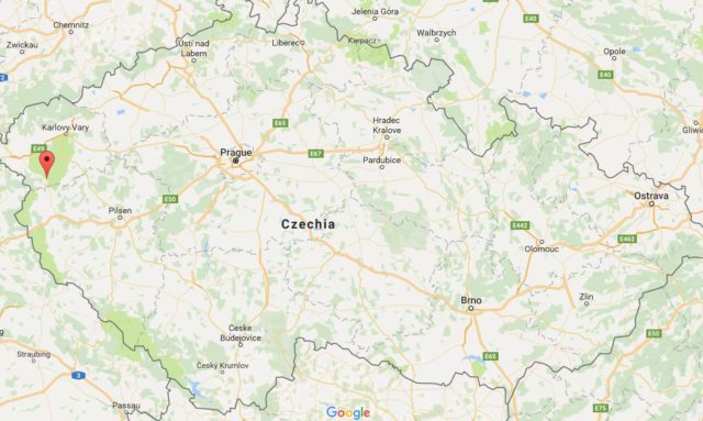 Location Marianske Lazne on Czech Republic