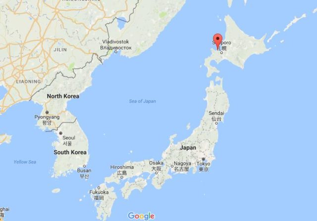Location Otaru on map Japan