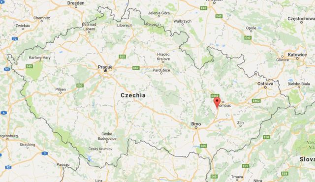 Location Prostejov on map Czechia