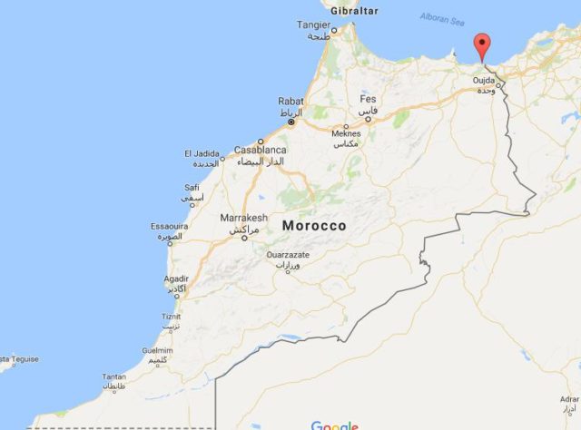 Location of Saidia on map Morocco