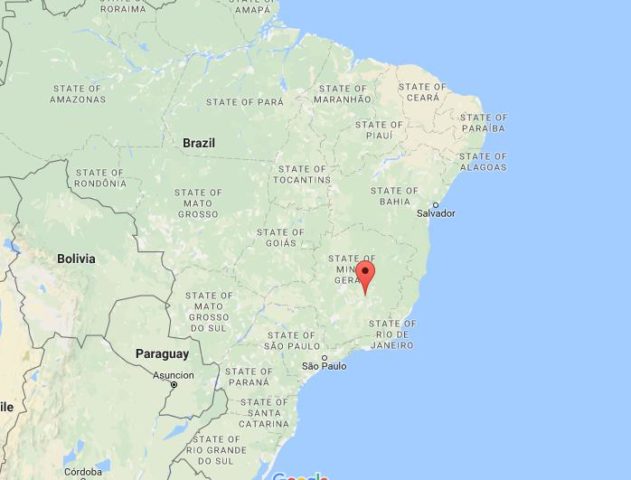Location Serra do Cipó National Park on map Brazil