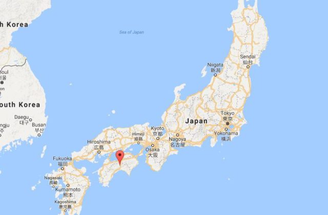 Location Shikoku on map Japan