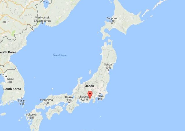 Location of Shizuoka on map Japan