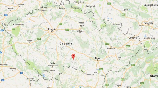 Location Telc on map Czechia