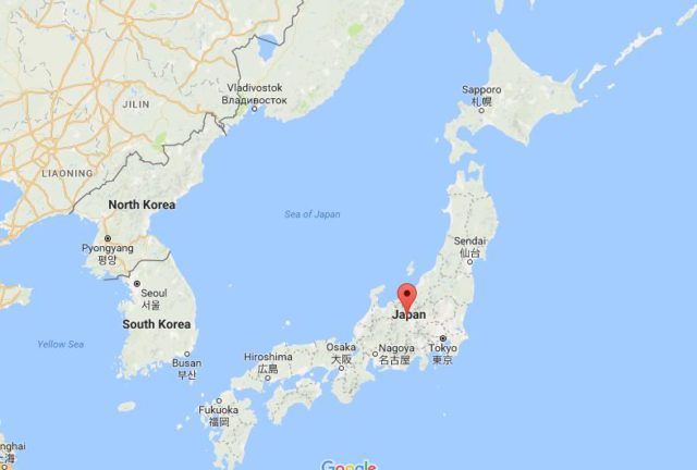 Location of Ueda on map Japan