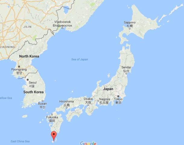 Location of Yakushima on map Japan