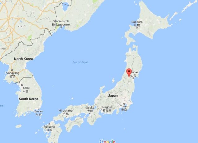 Location of Yamagata on map Japan