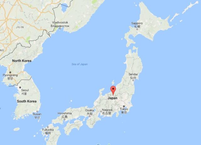 Location of Yamanouchi on map Japan