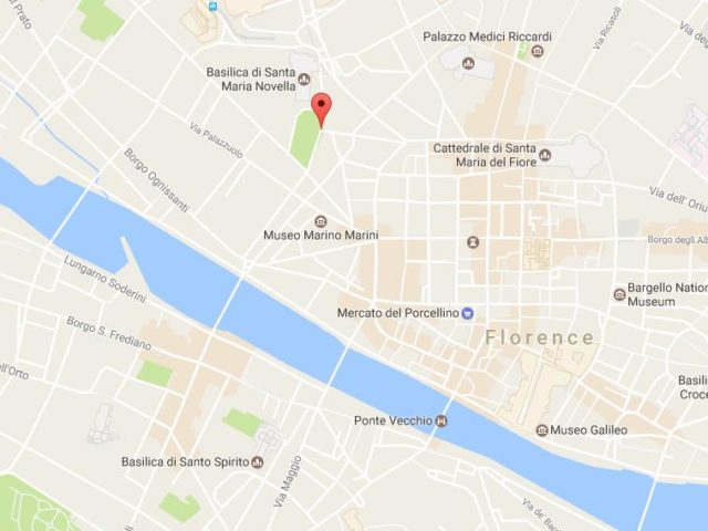 Location of Piazza Santa Maria Novella on map Florence