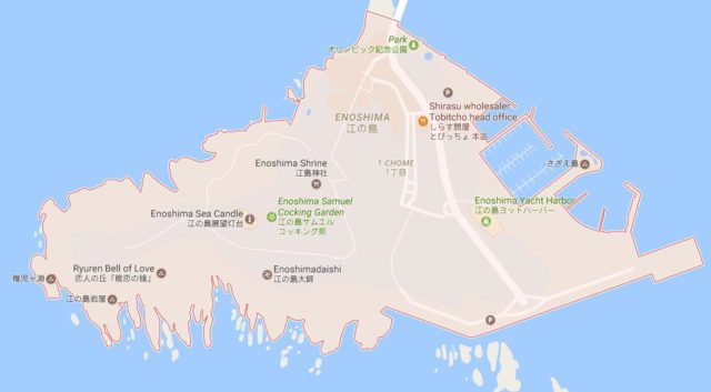 Map of Enoshima Japan