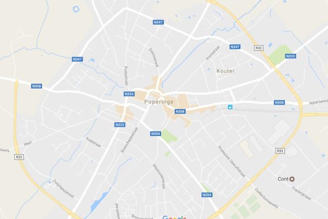 Map of Poperinge Belgium