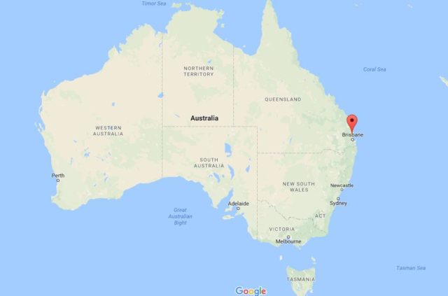 Location Glass House Mountains on map Australia