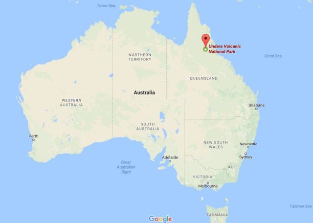 Location Bayliss Cave on map Australia