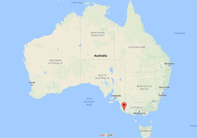 Location Blue Lake on map Australia