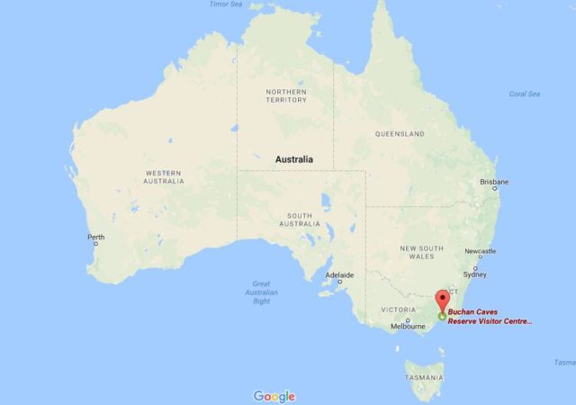 Location Buchan Caves Reserve on Map Australia