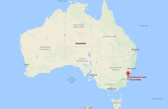 Location Central Eastern Rainforest on map Australia