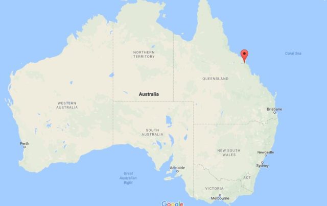 Location Clarke Range on map Australia