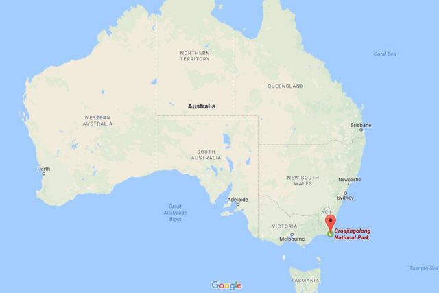 Location Croajingolong National Park on map Australia