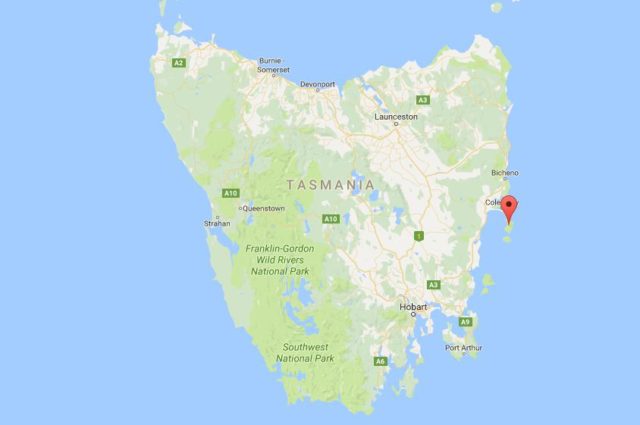Location Freycinet Peninsula on map Tasmania