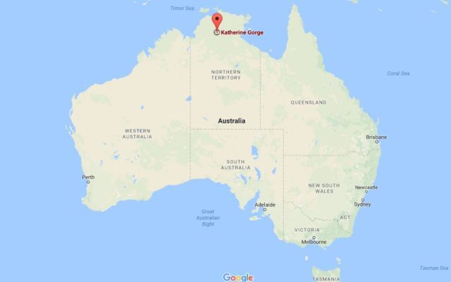 Location of Katherine Gorge on map Australia