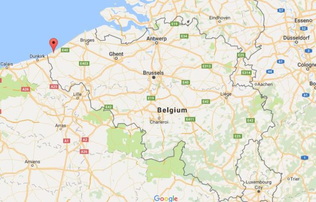 location-koksijde-on-map-belgium
