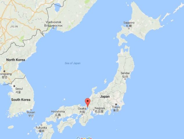 Location of Lake Biwa on map Japan
