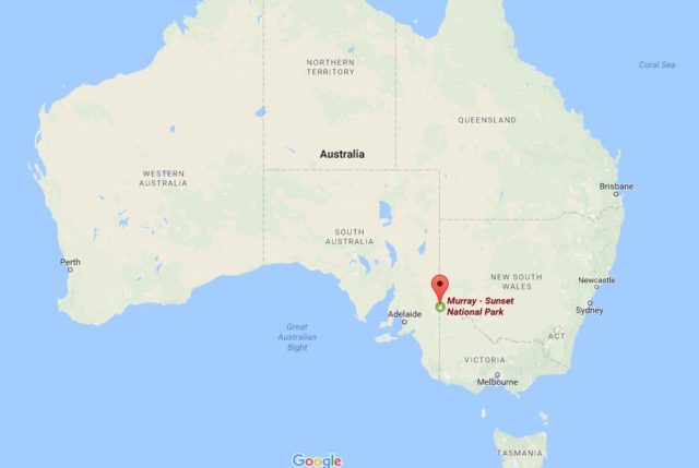 Location Murray-Sunset National Park on map Australia