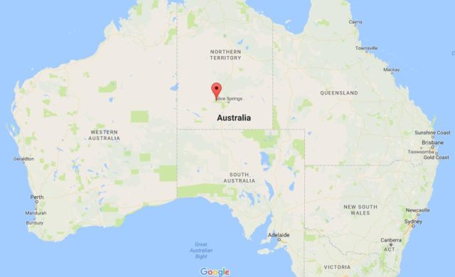 Location Ormiston Gorge on map Australia